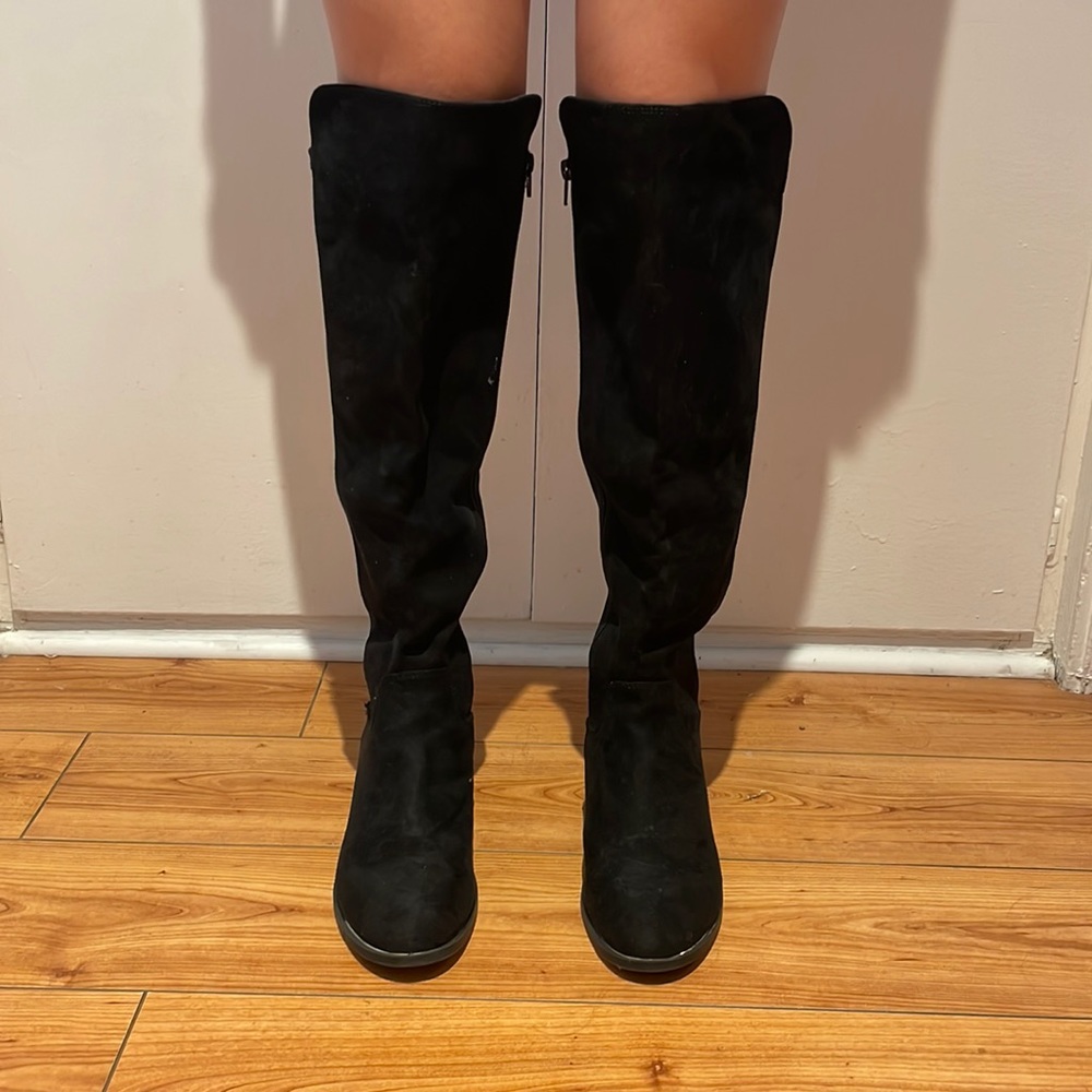 Black over the knee boots